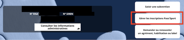 Gérer les pass Sport